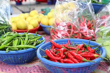 Fresh chilli at market