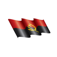 Angola flag, vector illustration on a white background