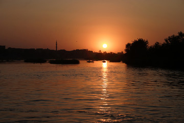 Fototapeta na wymiar Sunset on the Nile