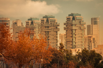 View from Yarkon Park, Tel Aviv, Israel