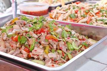 salad spicy seafood at street food