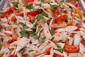 salad spicy seafood at street food