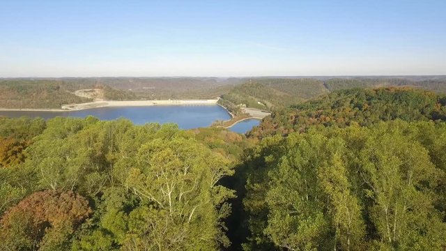 Drone Footage, Park station observation tower at Edgar Evans State Park, Tn Fall 2017