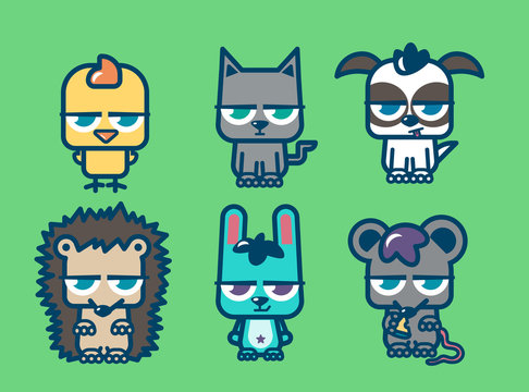 Collection of angry pets