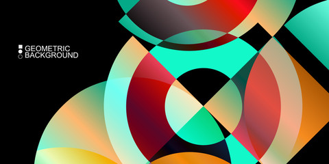 Obraz premium Geometric colorful abstract background