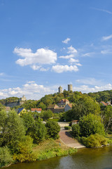 Fototapeta na wymiar Burg Saaleck bei Naumburg Bad Kösen im Burgenlandkreis in Sachsen-Anhalt
