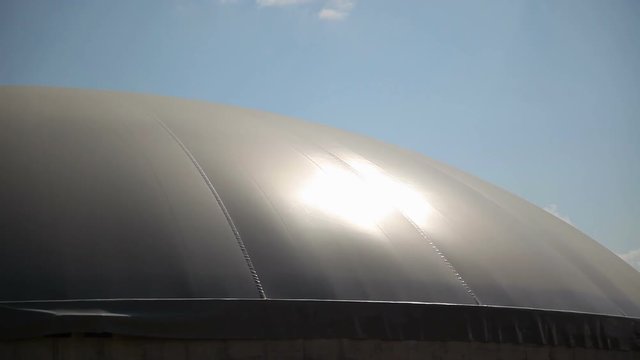 Production of biogas. Biogas plant. Construction of production facilities for processing chicken litter in biogas. Alternative Energy with Bio Technology