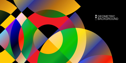 Obraz premium Geometryczny kolorowy abstrakcjonistyczny tło