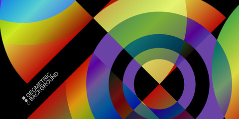 Fototapeta premium Geometryczny kolorowy abstrakcjonistyczny tło