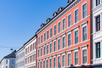 Fototapeta premium Typical example of Scandinavian architecture in the Grünerløkka area in Oslo