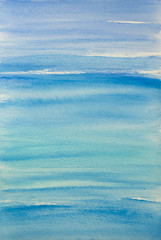 Watercolor background, paint  blue texture  