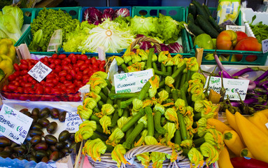 Vegetable and fruit market in Venice, Italy
