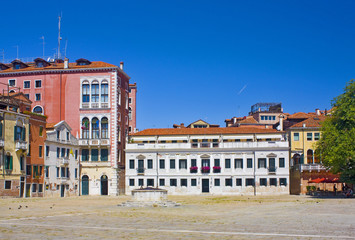 Square Campo San Polo in Venice, Italy