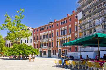 Square Campo San Polo in Venice, Italy