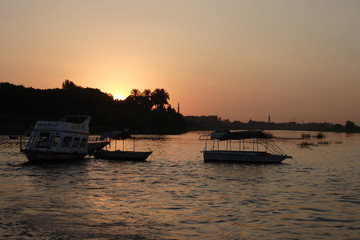 Fototapeta na wymiar Boats on the Nile
