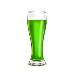 glass with green beer