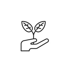 Save the environment, plant, hand Vector İcon, Eps10