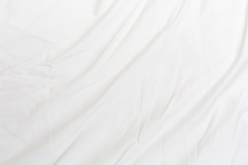 Fototapeta na wymiar Top view of bedding sheets crease.