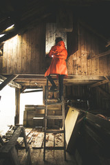 Fototapeta na wymiar Discovering an abandoned sawmill in Norway