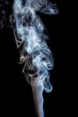 Movement of smoke,Abstract white smoke on black background