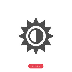 Sun, sunlight, sunshine Vector İcon, Eps10