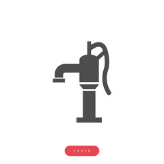 Faucet. water tap Vector İcon, Eps10