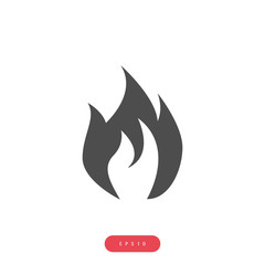 Fire, flame, bonfire, gas stove Vector İcon, Eps10