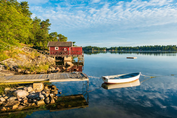 Archipel aan de Zweedse kust bij Stockholm