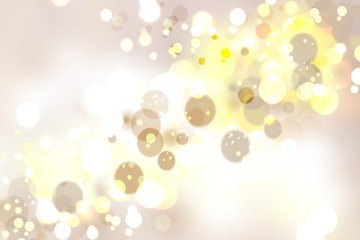 Abstract gold yellow bright bokeh background texture.