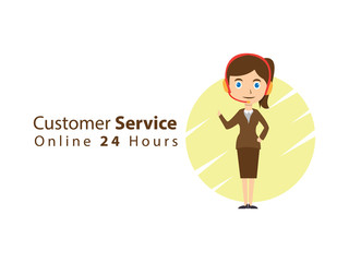 a customer service woman website background
