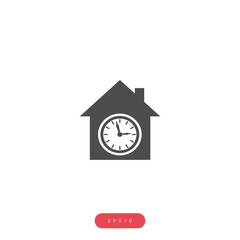 house clock Vector İcon, Eps10