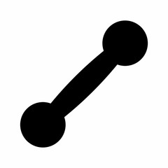 Small dumbbell dark silhouette