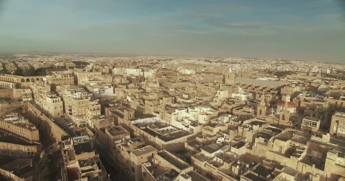 Aerial Shot over a small city