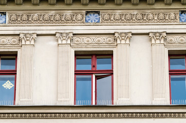 Obraz premium Low Angle View of Building Facade in Berlin, Germany