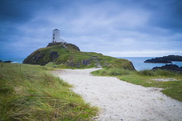 Fototapeta na wymiar Llanddwyn Island Leuchtturm, Anglesey, Wales