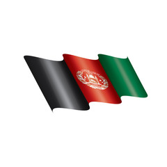 Afghanistan flag, vector illustration on a white background