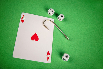 Gambling addiction concept