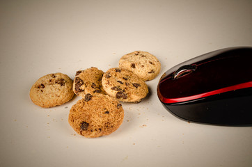 Mouse eating cookies