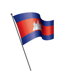 Obraz premium Cambodia flag, vector illustration on a white background