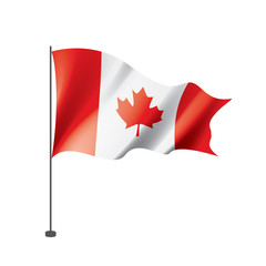 Canada flag, vector illustration on a white background