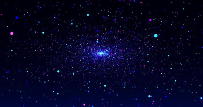 Future Galaxy Space Dots 1 -blue purple- 10sec seamless loop 4K 4096 - 2160