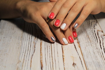 stylish red manicure