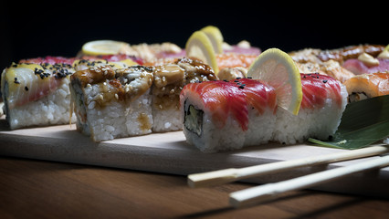 sushi on the table