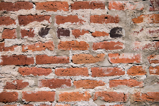 Fototapeta Background texture of old red bricks