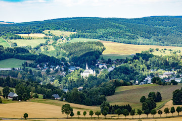 City view of Neuhausen Erzgebirge