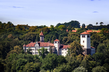Fototapeta na wymiar Castle of the city Waldenburg in Saxony