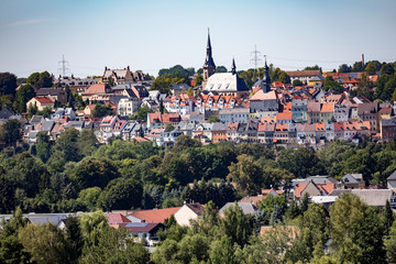 Fototapeta na wymiar City view of Waldenburg in Saxony