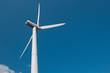 wind generator of electricity from three blades