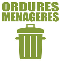 Logo ordures ménagères.