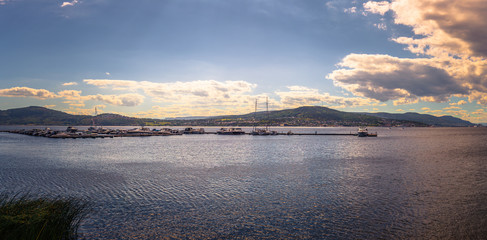 Obraz premium Norway - August 01, 2018: Panoramic view of a bay near Oslo, Norway